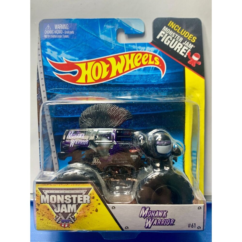 Hot Wheels Monster Jam Mohawk Warrior #61 With Action Figure